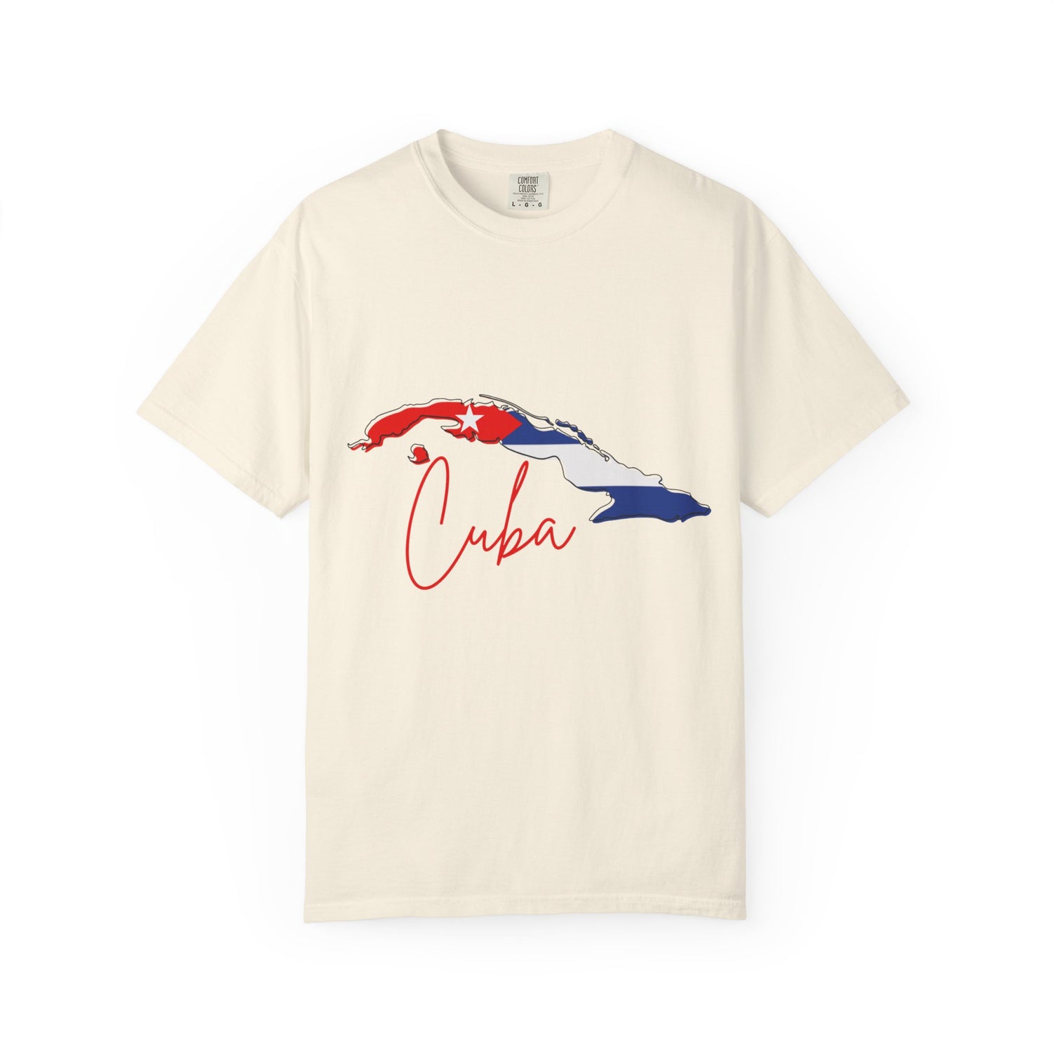 Cuba Map Unisex Garment-Dyed T-Shirt | Soft Cotton Tee for Travelers & Culture Lovers