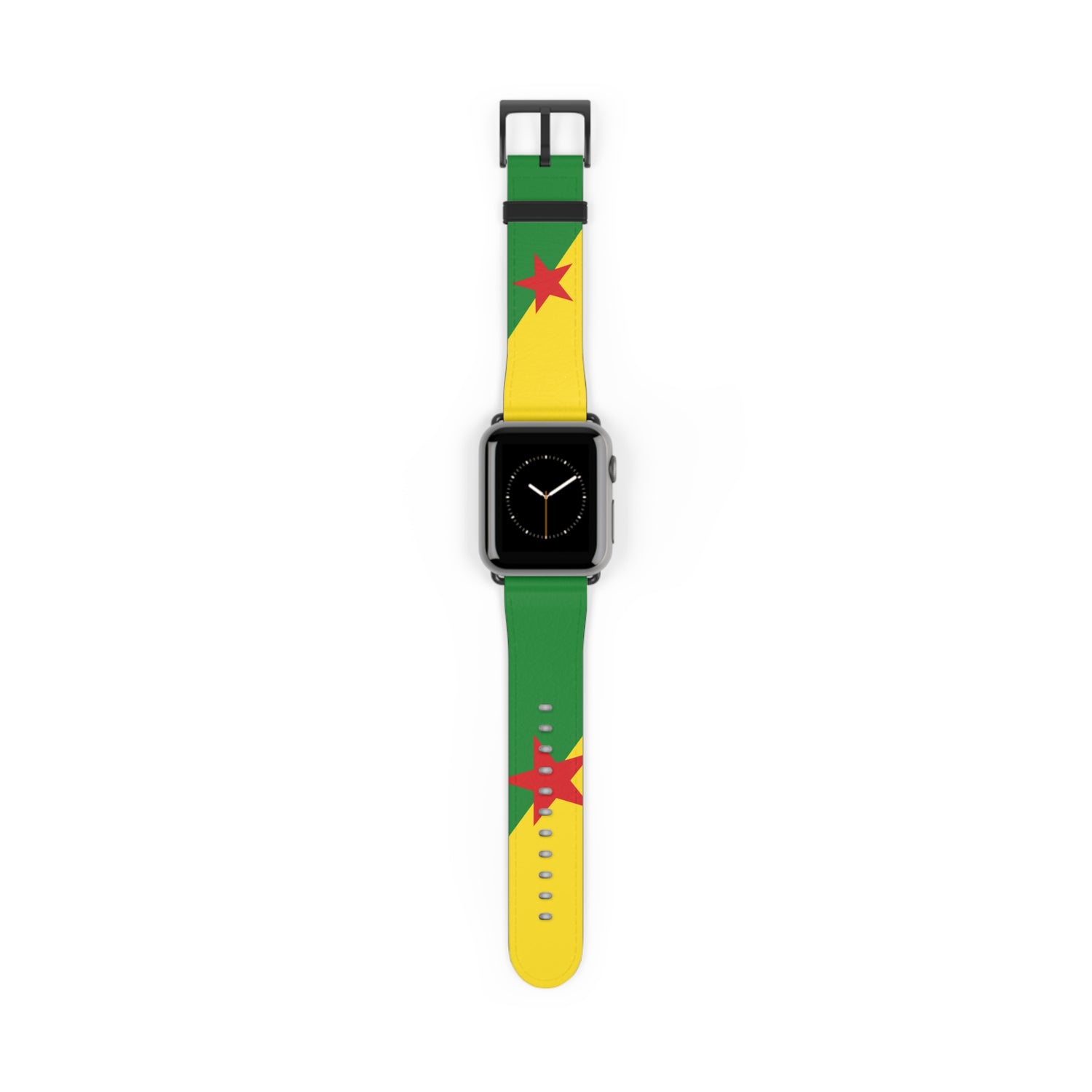 French Guiana Vibrant Flag Watch Band - Celebrate Your Heritage, Colorful Accessory for Sports Events, Gifts for Him/Her, Travel-friendly Style