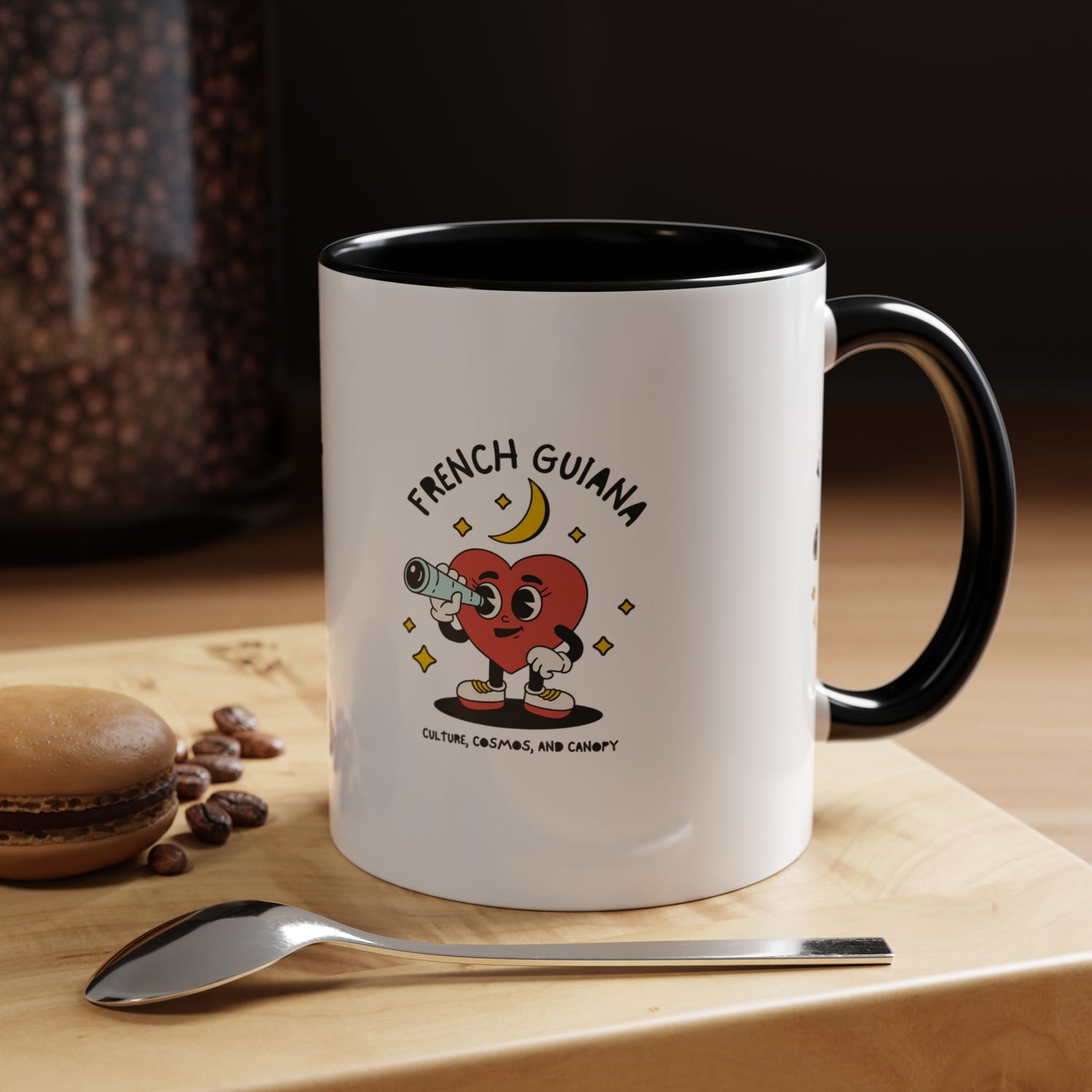 French Guiana Accent Coffee Mug - Fun & Playful Design for Coffee Lovers