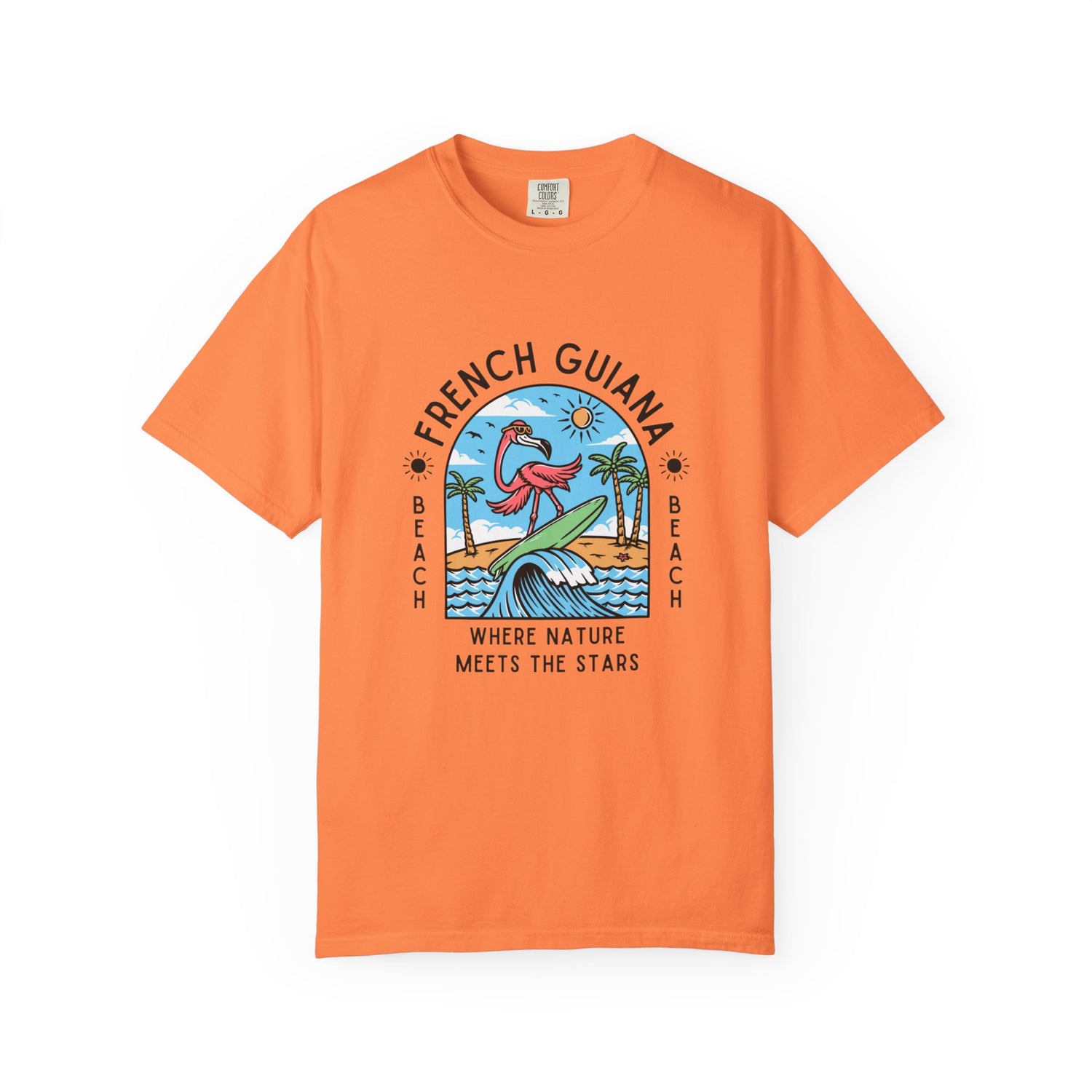French Guiana Beach Graphic Tee - Nature Meets the Stars