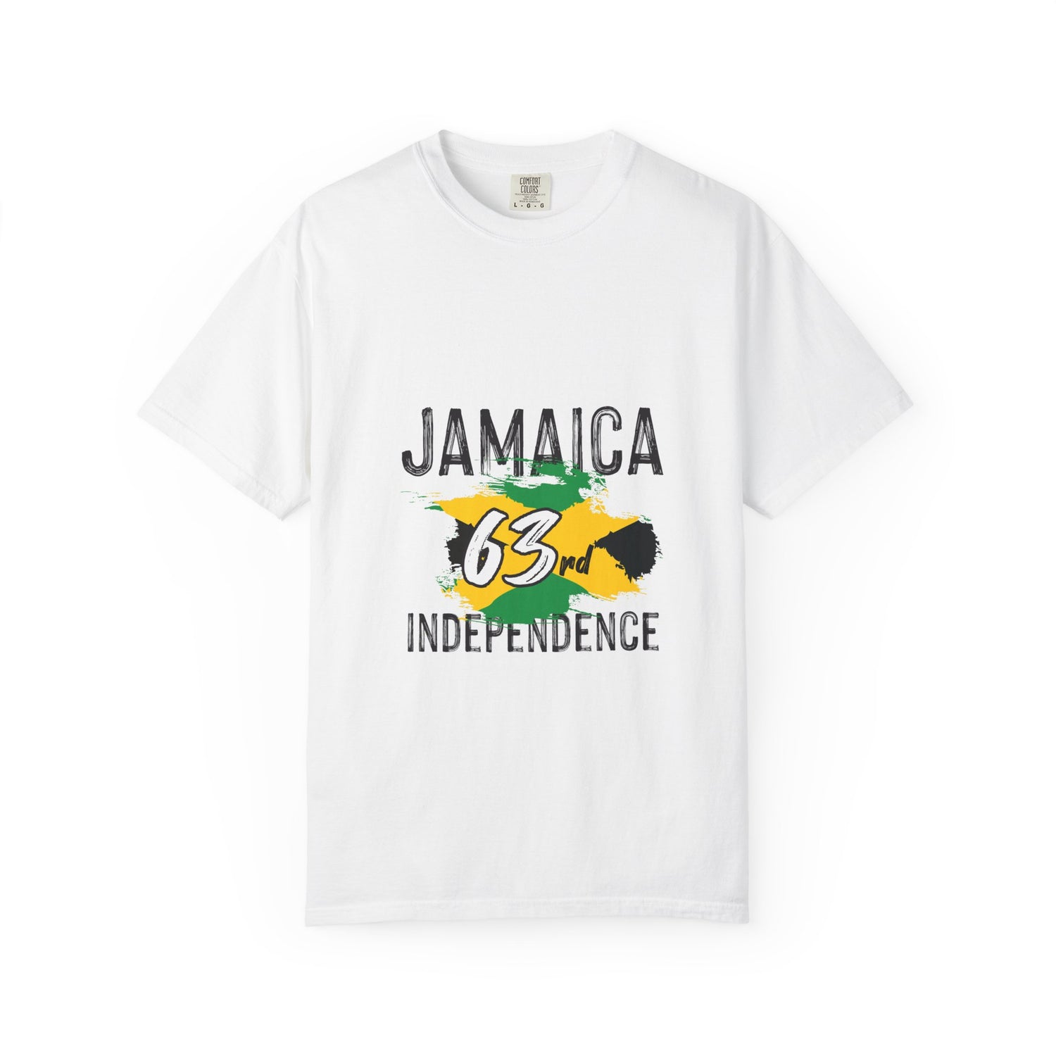 Jamaica Independence Flag T-Shirt, Unisex Garment-Dyed Tee, Celebrate 63rd Independence, Caribbean Pride Shirt, Vacation Souvenir