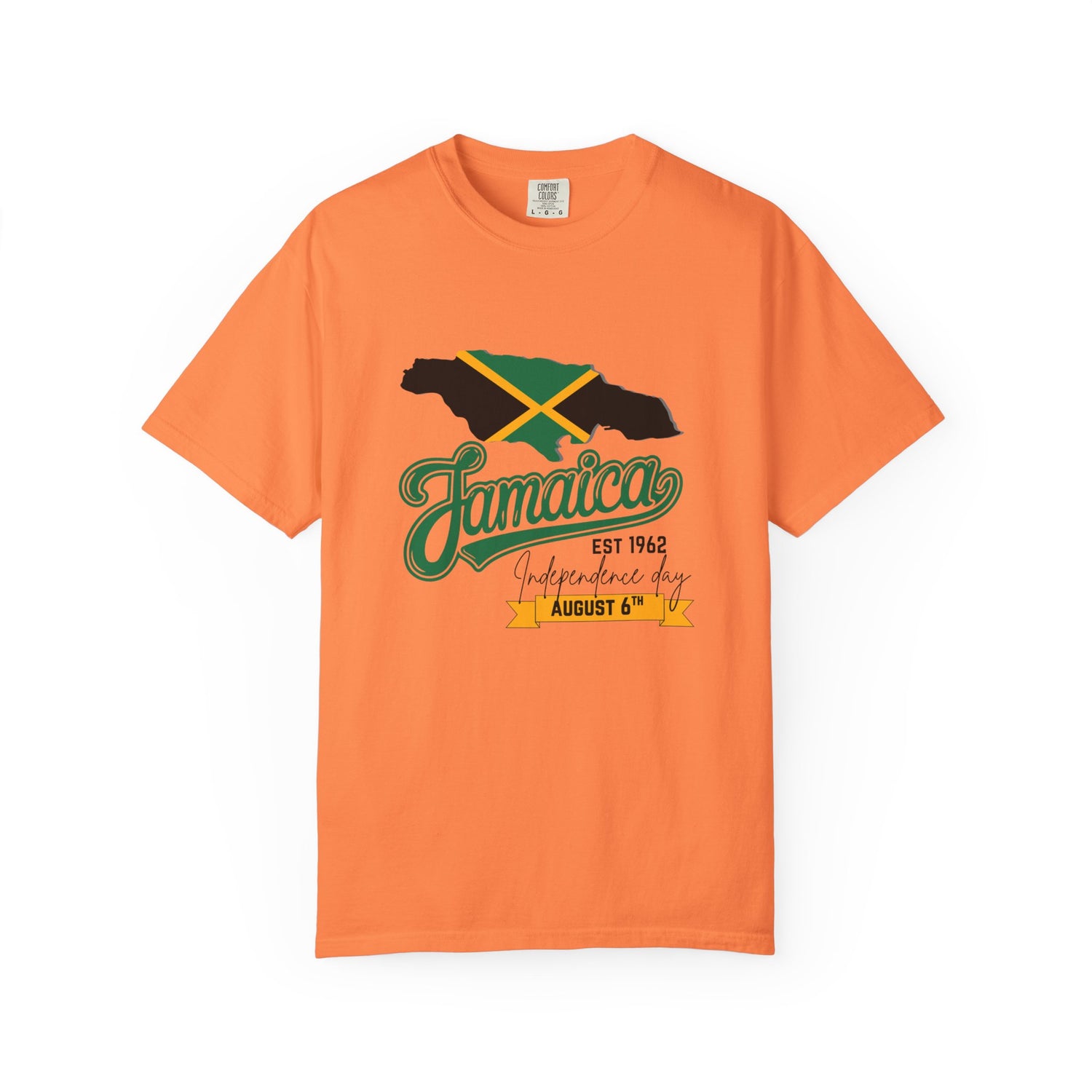 Jamaica Independence Day T-Shirt, Unisex Garment-Dyed Tee for Celebrations, August 6th Event Shirt, Travel Souvenir, Island Pride Apparel