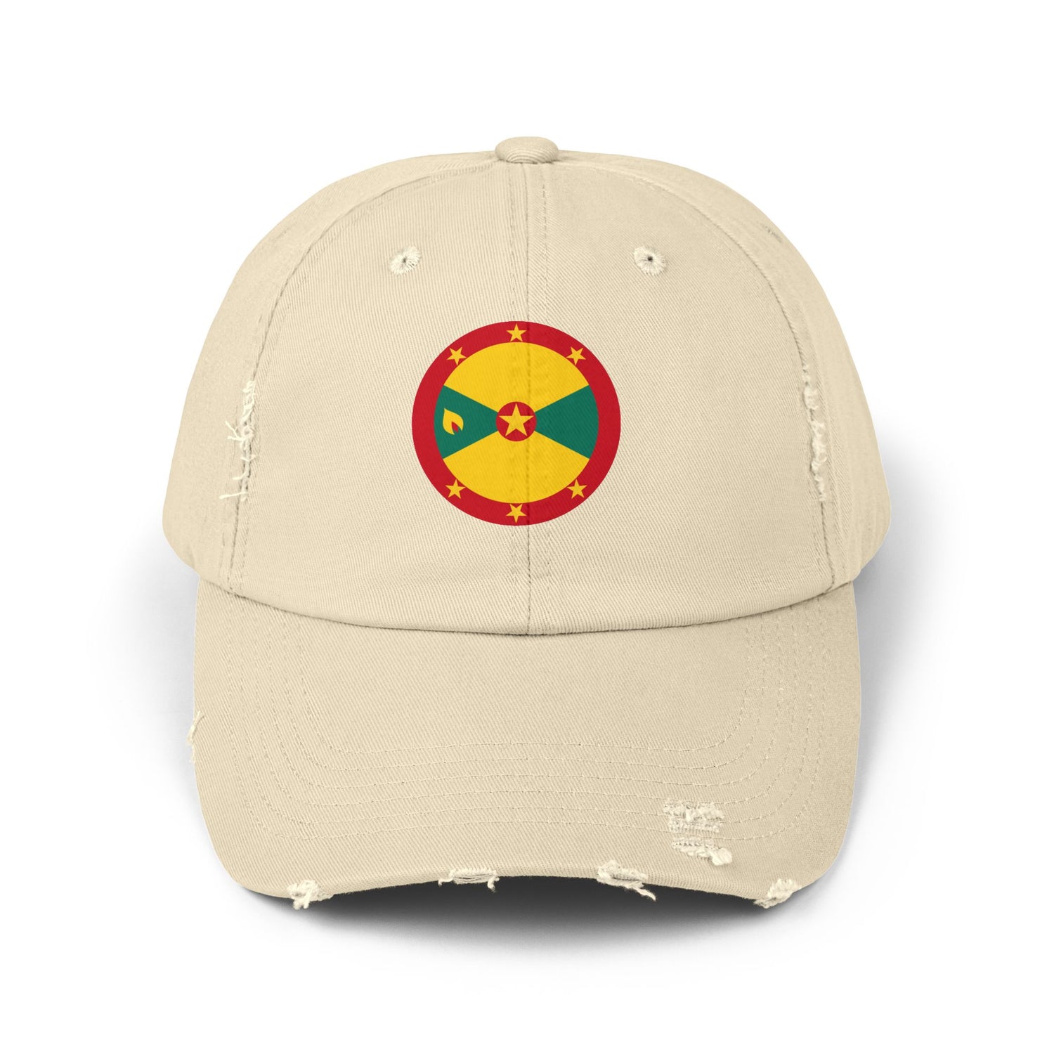 Unisex Distressed Cap with Grenada Flag Design | Perfect for Casual Outings & Beach Days