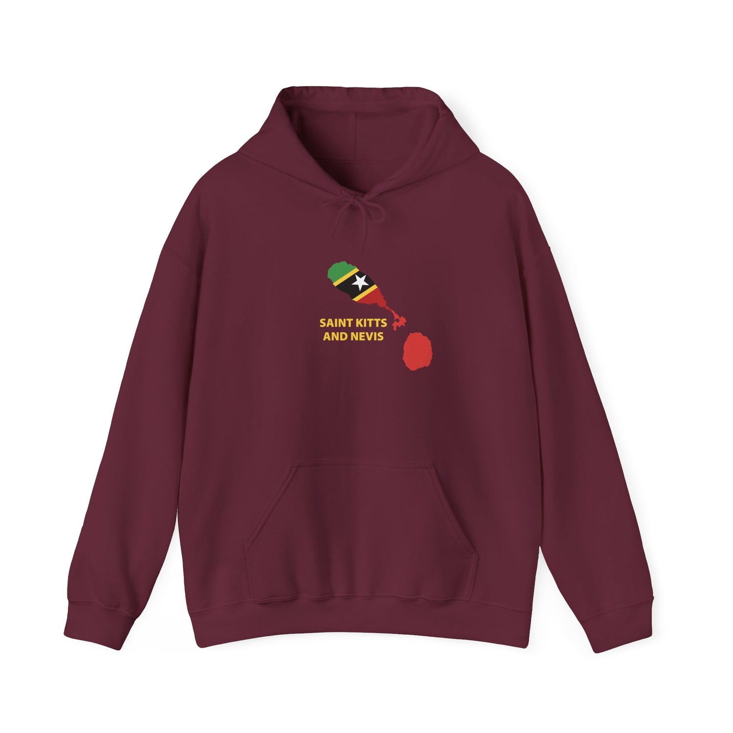 Saint Kitts and Nevis Hoodie, Unisex Heavy Blend Sweatshirt, Island Pride Apparel, Travel Souvenir, Caribbean Gifts, Comfortable Casual Wear