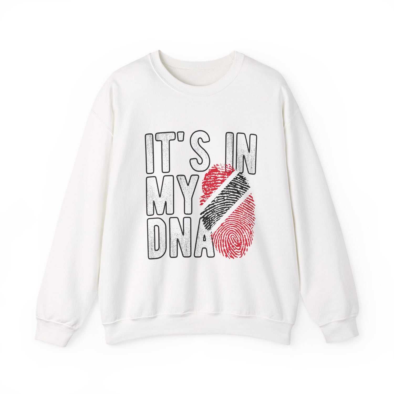 Trinidad & Tobago DNA Print Crewneck Sweatshirt | Comfortable Unisex Sweatshirt for Everyday Wear, Gifts, Family Celebrations, Casual Events