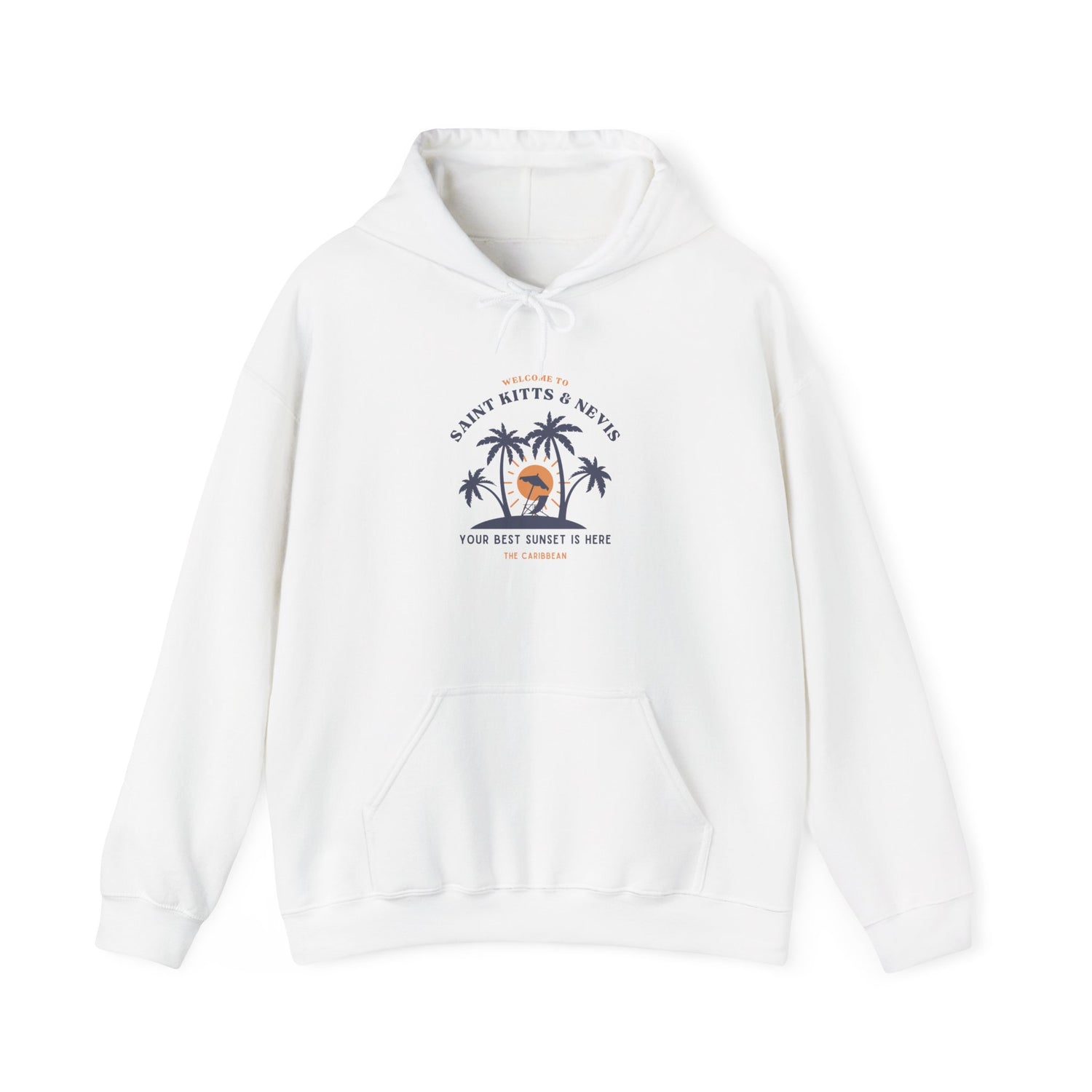 Saint Kitts & Nevis Hoodie: Beach Vibes, Summer Relaxation, Your Best Memory is Here, Casual Wear, Gift for Her/Him
