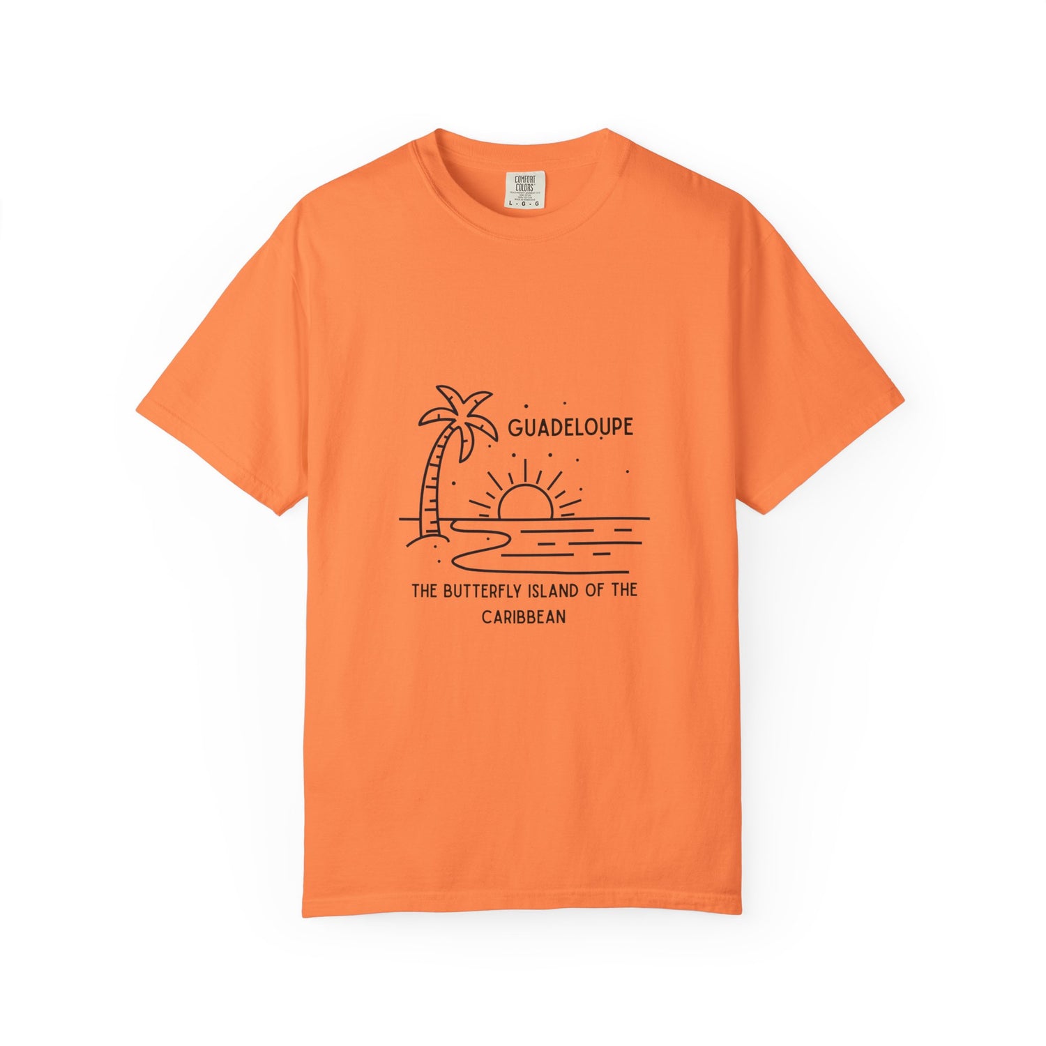 Guadeloupe Island Graphic Tee | Unisex Garment-Dyed T-shirt, Beachwear, Travel Apparel, Tropical Vacation, Caribbean Style