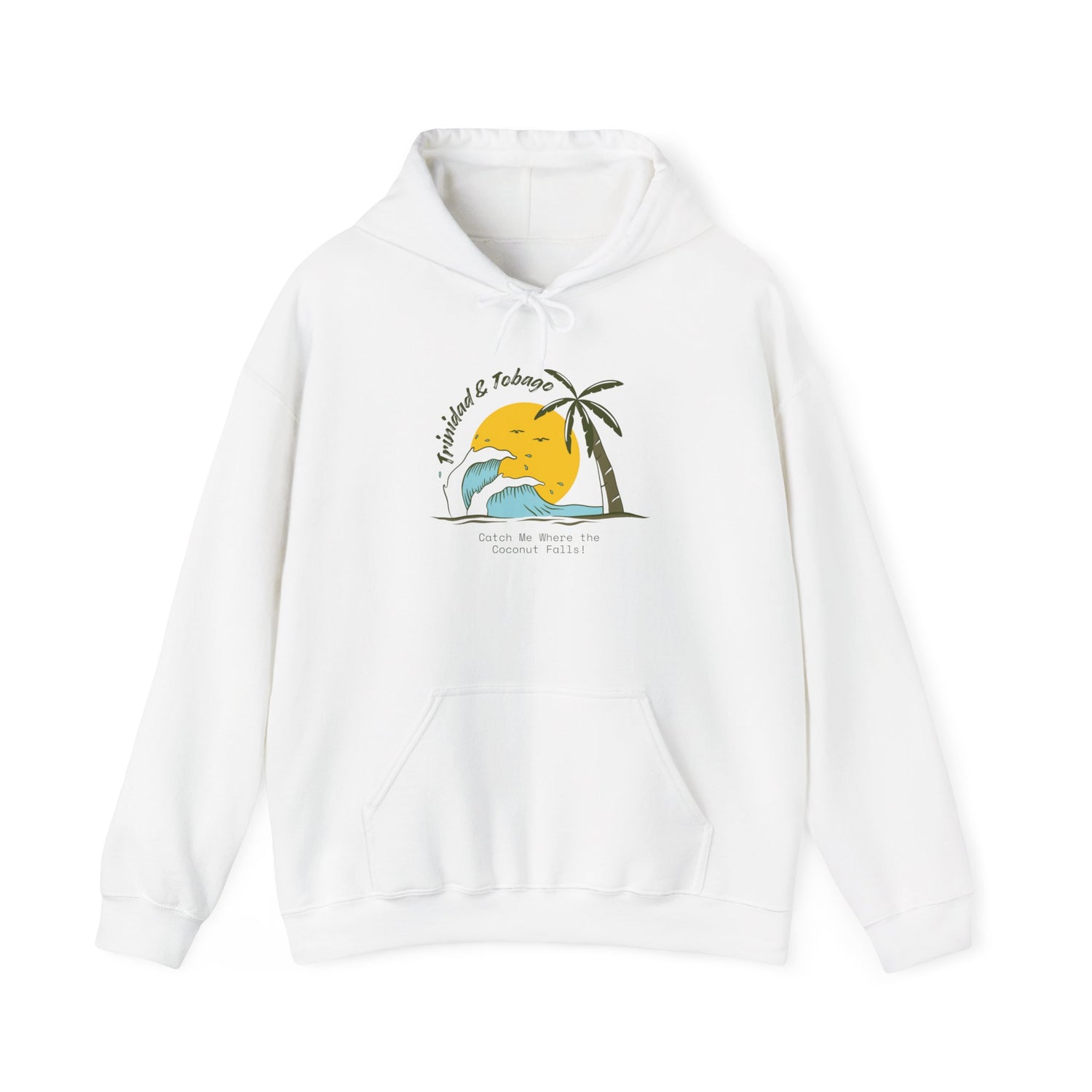 Trinidad & Tobago Tropical Sunset Hoodie - Cozy Unisex Sweatshirt, Beach Lover Gift, Casual Wear, Summer Vibes, Vacation Apparel, Relaxing Style