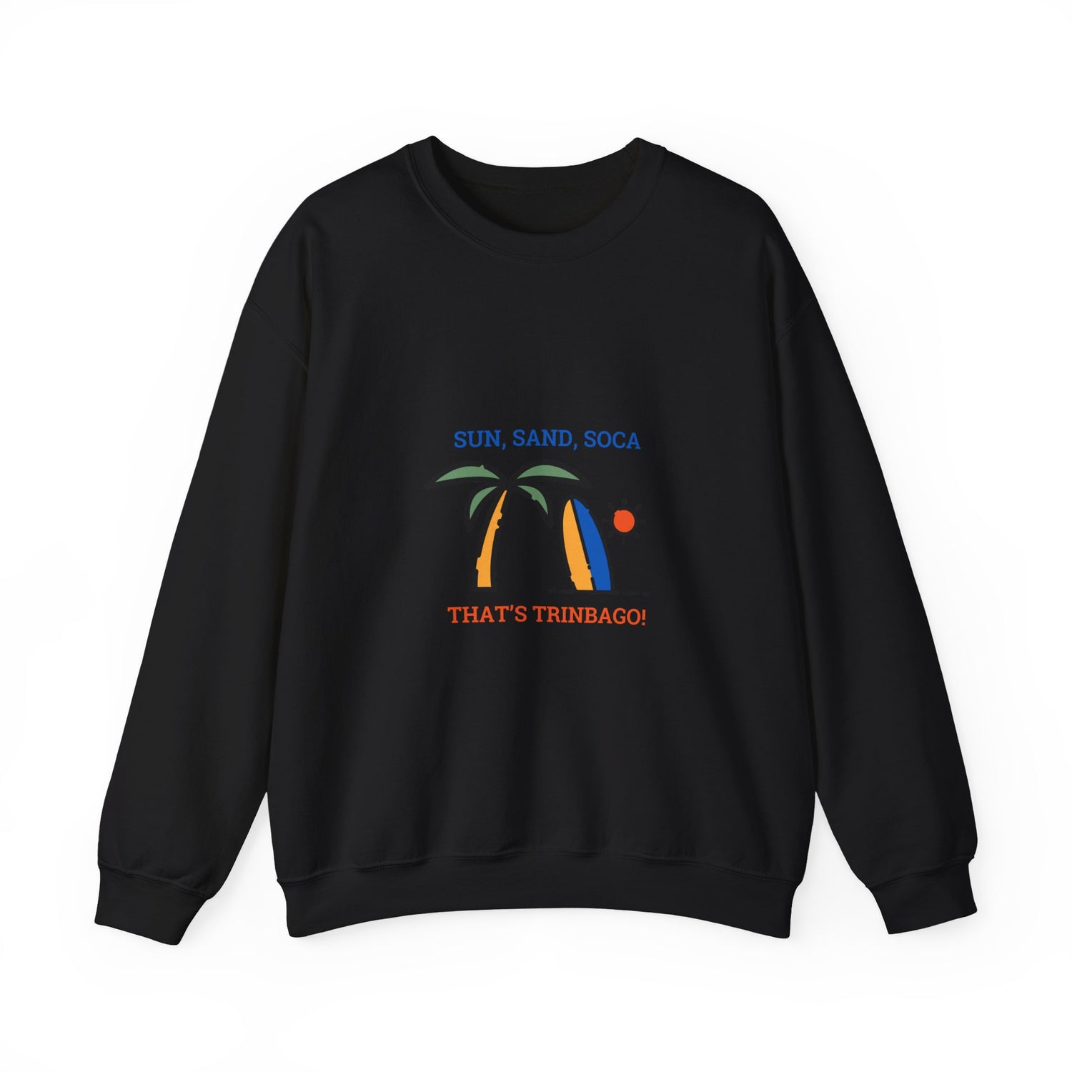 Trinidad Beach Sweatshirt, Cozy Unisex Crewneck, Summer Vibes, Gift for Beach Lovers, Casual Comfort, Sun Sand Soca Apparel