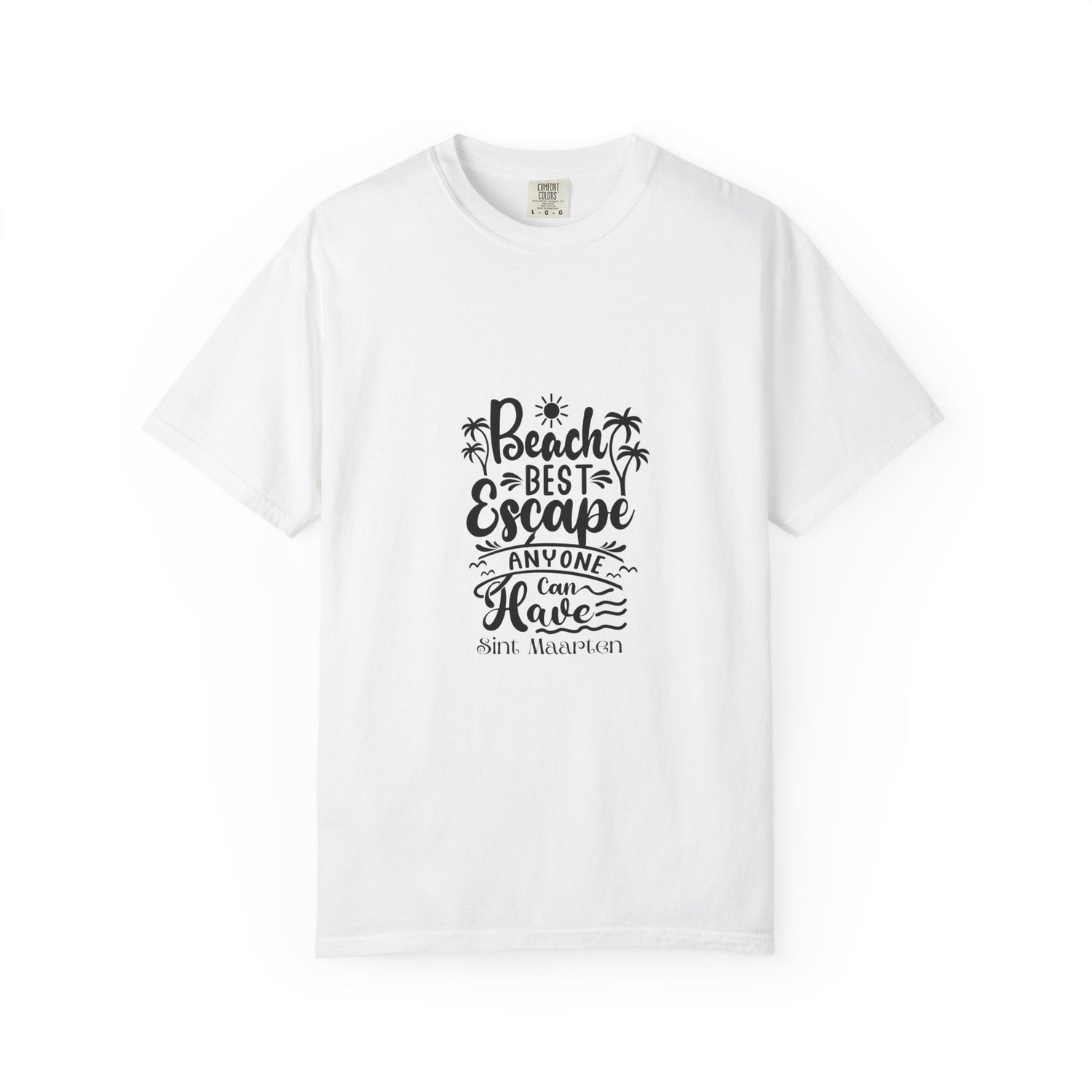 Sint Maarten Beach Escape T-Shirt, Unisex Summer Tee, Vacation Shirt, Coastal Clothing, Relaxation Gift, Beach Lover Apparel