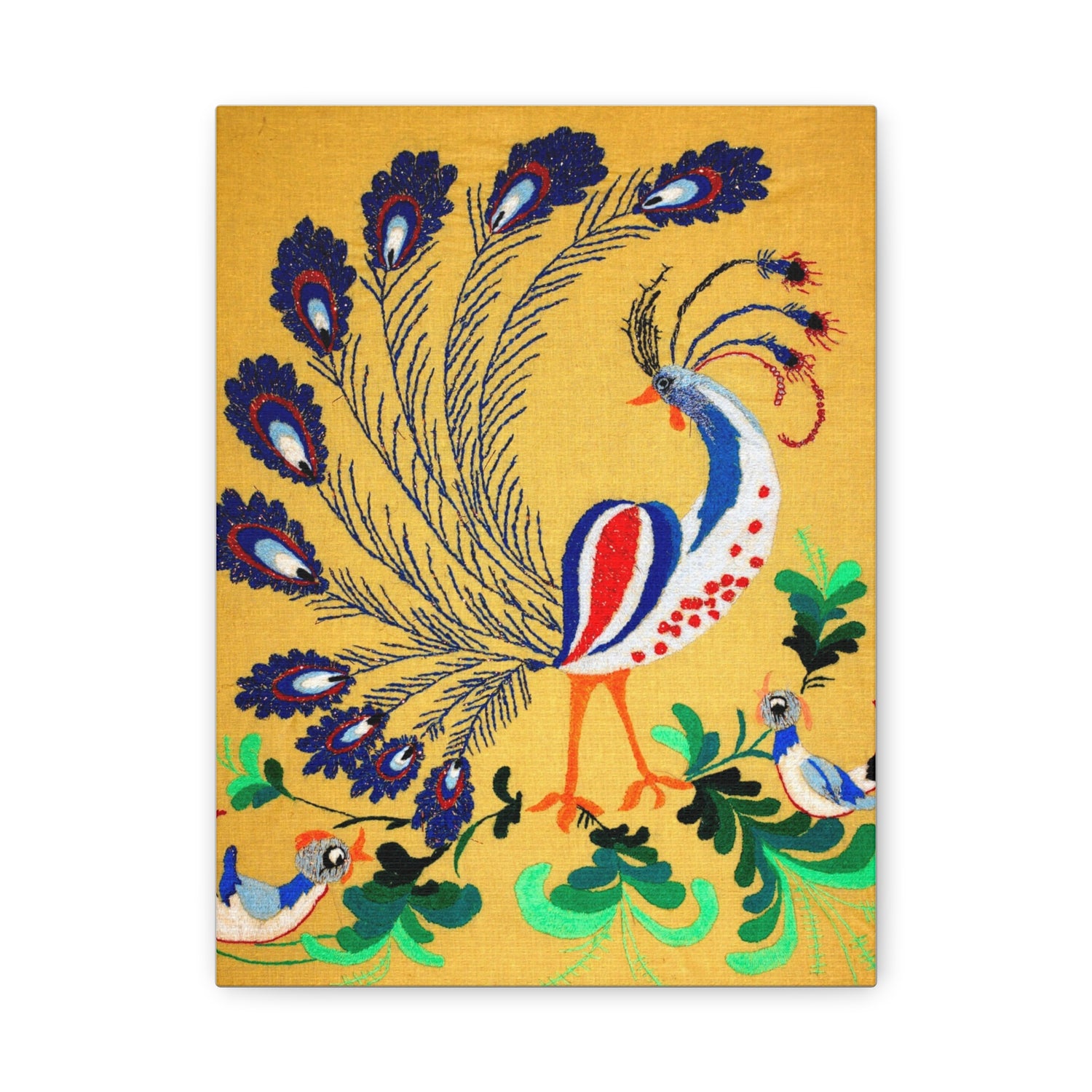 Vibrant Peacock Canvas Art, Colorful Wall Decor, Boho Home Decor, Gift for Bird Lovers, Unique Art Piece, Brighten Your Space