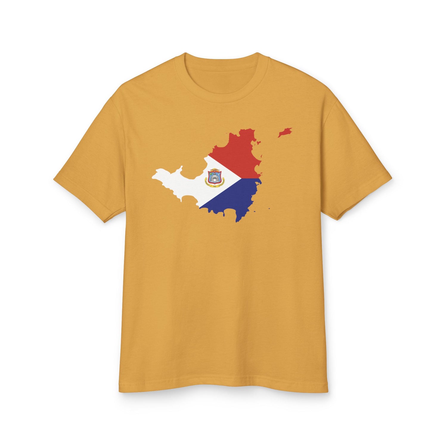 Unisex, geverfd Sint Maarten katoenen T-shirt van zwaargewicht katoen