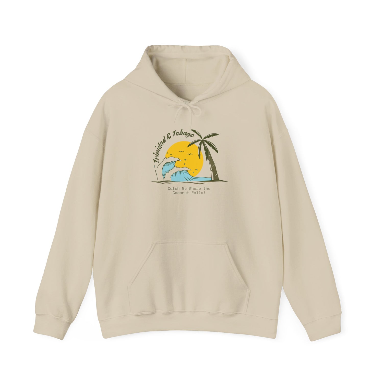 Trinidad & Tobago Tropical Sunset Hoodie - Cozy Unisex Sweatshirt, Beach Lover Gift, Casual Wear, Summer Vibes, Vacation Apparel, Relaxing Style