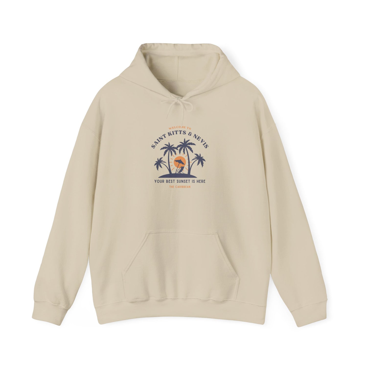 Saint Kitts & Nevis Hoodie: Beach Vibes, Summer Relaxation, Your Best Memory is Here, Casual Wear, Gift for Her/Him