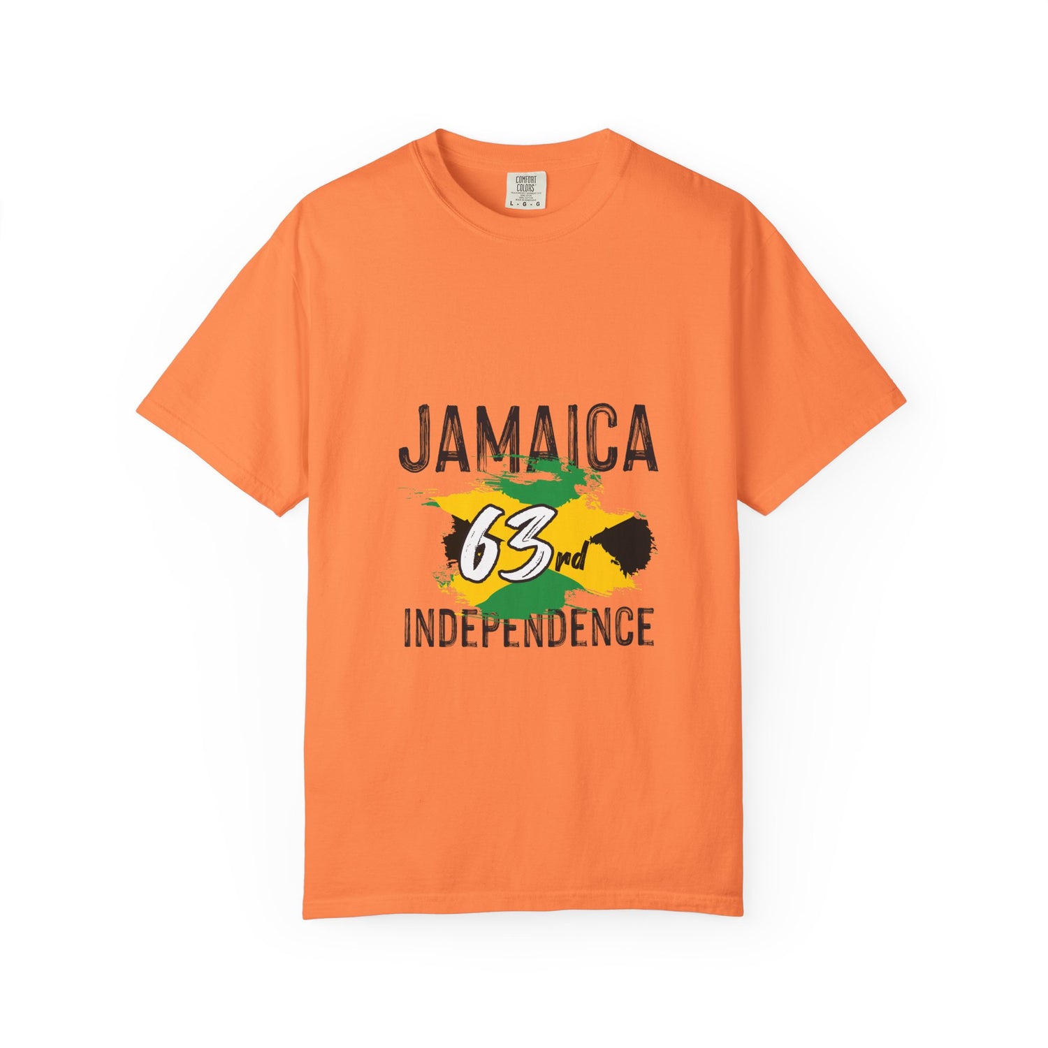 Jamaica Independence Flag T-Shirt, Unisex Garment-Dyed Tee, Celebrate 63rd Independence, Caribbean Pride Shirt, Vacation Souvenir